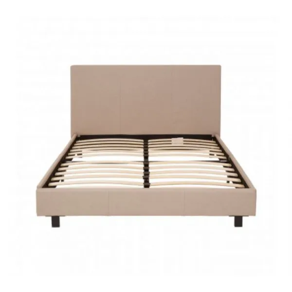Minimal Headboard And Bedframe Birch Beige