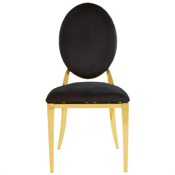 Contemporary Stackable Gold Finish Chair