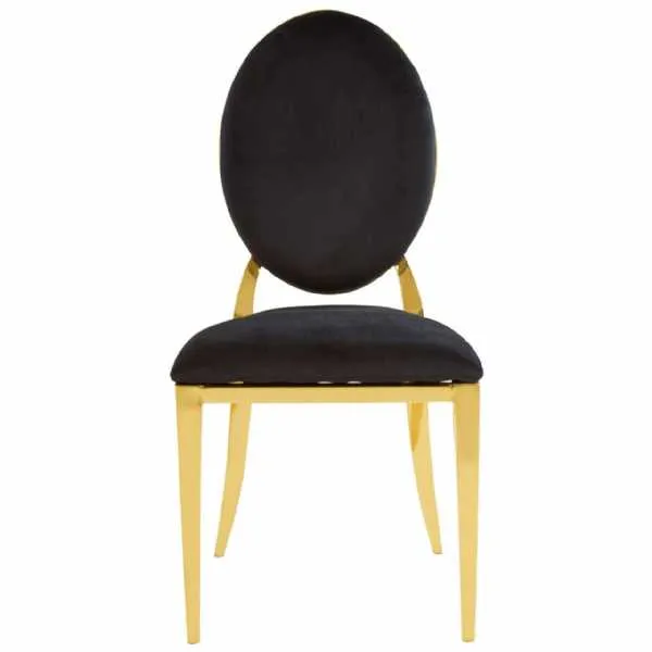 Sarita Stackable Gold Finish Dining Chair