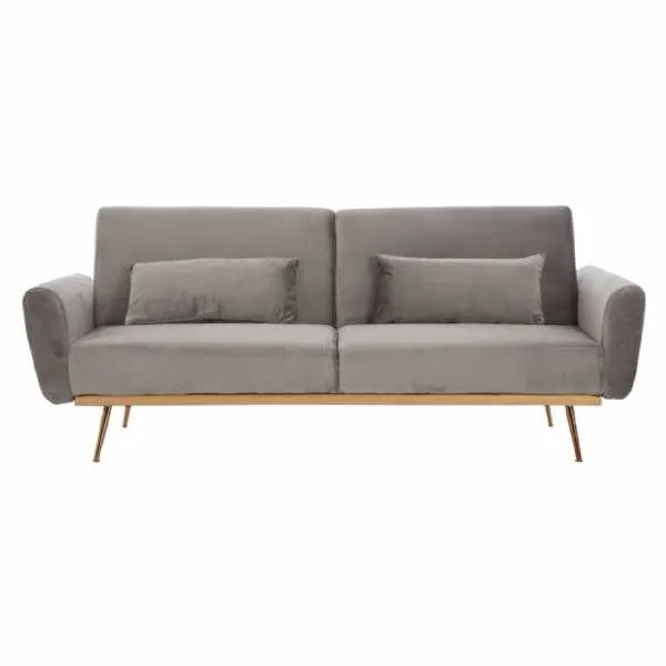 Hatton Grey Velvet Sofa Bed