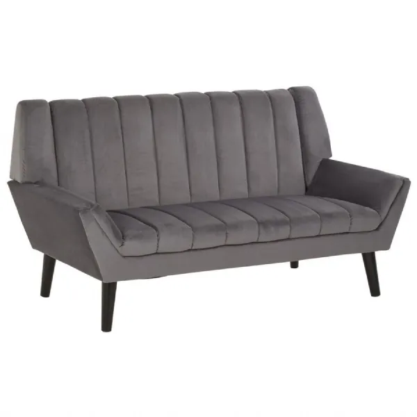 Grey Polyvelvet Sofa