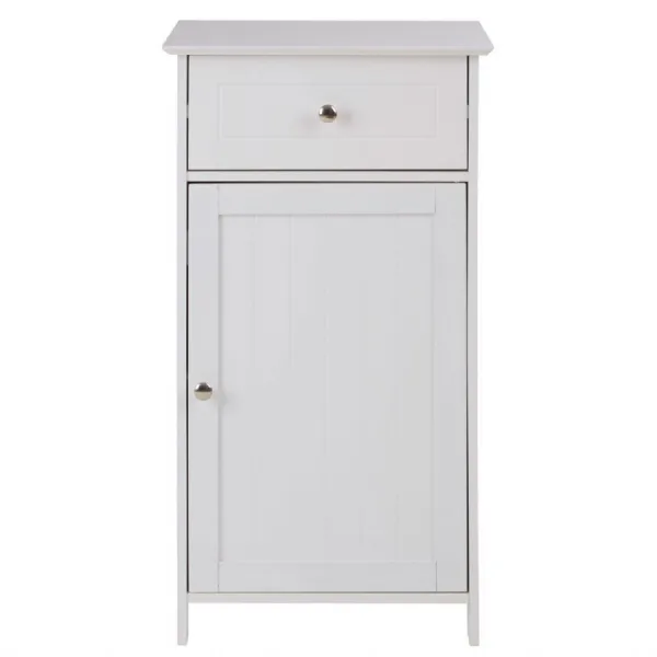 Coastal Style White Storage Cabinet