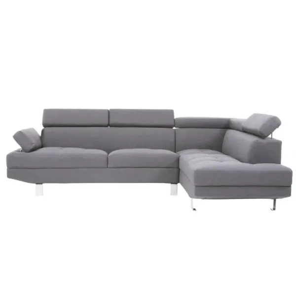 Hanover Grey Linen Corner Sofa