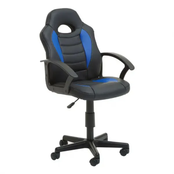 Blue and Black Swivel Gaming Chair