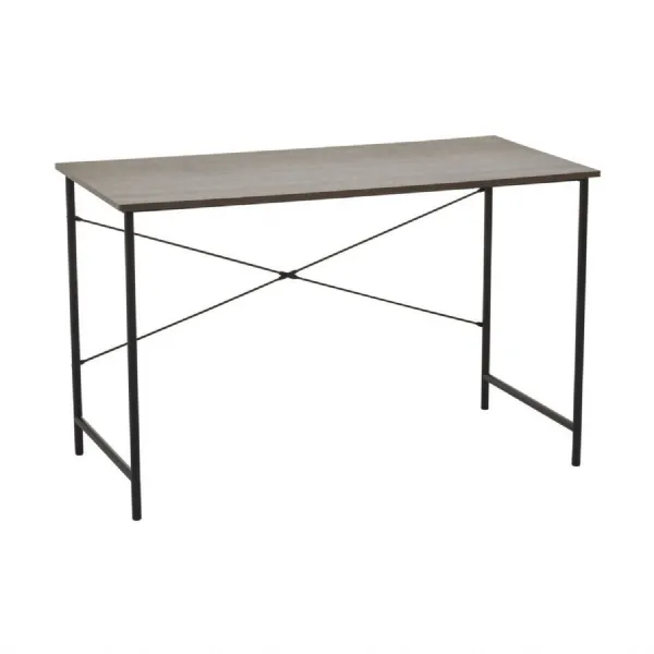 Dark Oak Rectangular Industrial Style Desk