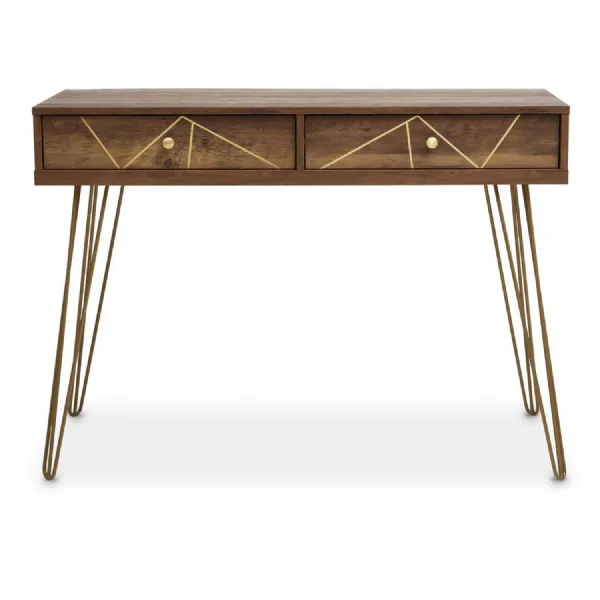 Mid Century Modern Geometric Design Console Table