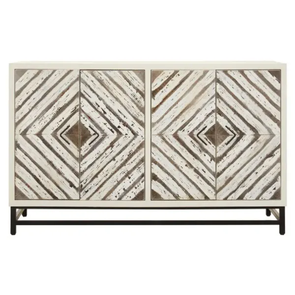 Lombok Wood Pattern Door Sideboard
