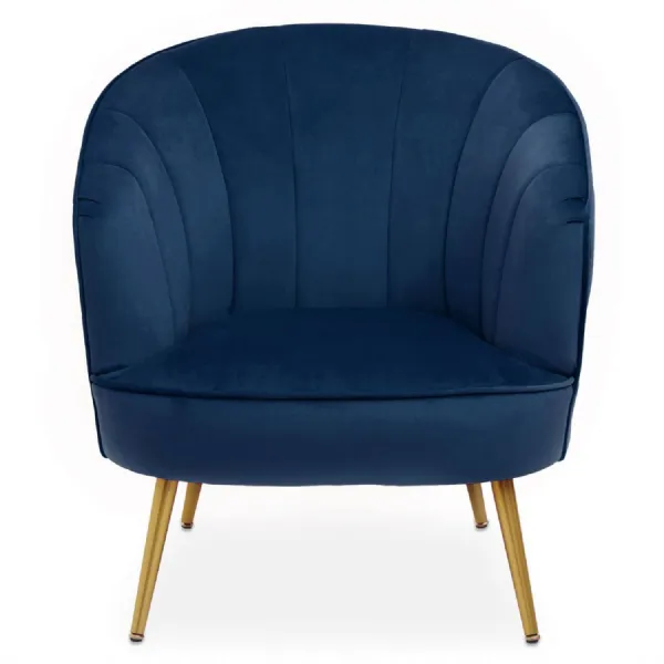 Yolanda Midnight Blue Velvet Cocktail Chair