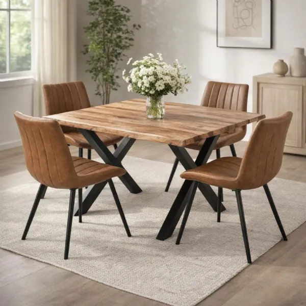 Malmo Tan Swivel Dining Chair