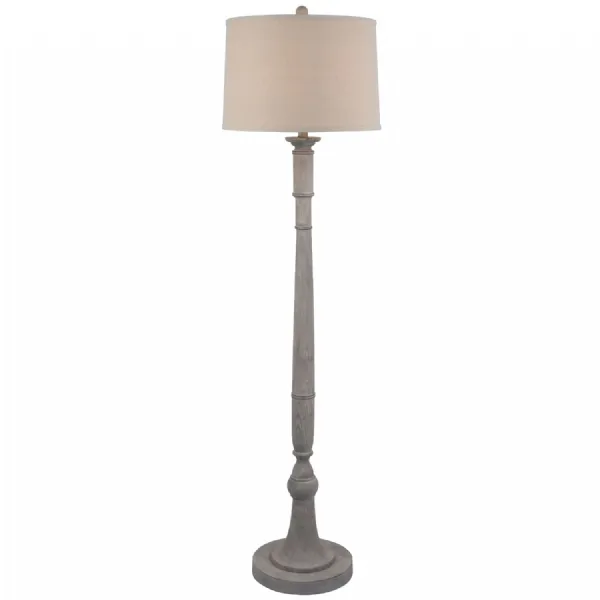 Stella Floor Lamp With Linen Shade