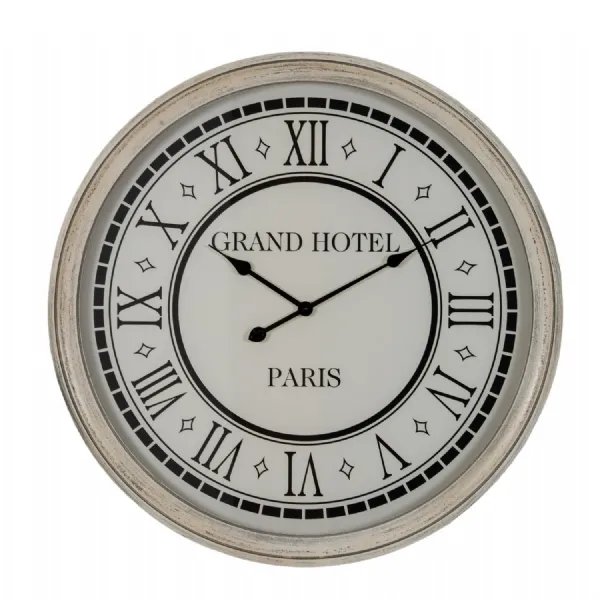 Hotel Paris Large Grey Clock With Glass