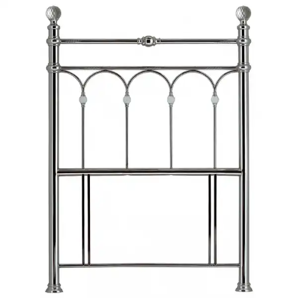 Traditional Antique Nickel 3ft Single Metal Headboard