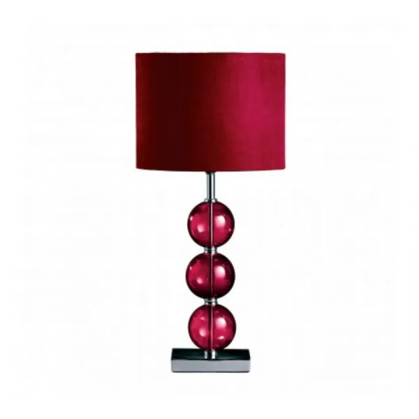 Contemporary Red Glass Bubbles Lamp