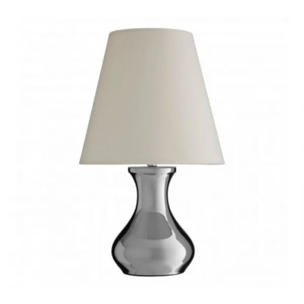 Contemporary White Chrome Droplet Lamp
