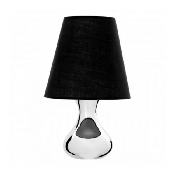 Contemporary Black Chrome Droplet Lamp