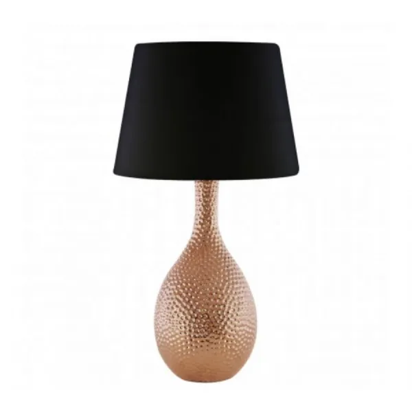 Copper Hammered Base Table Lamp