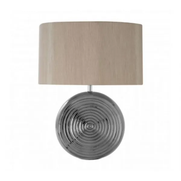 Contemporary Chrome Ripple Table Lamp