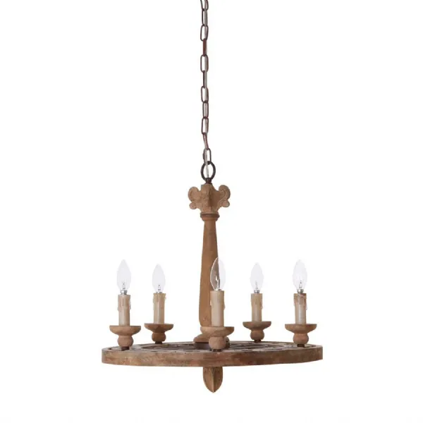 Weathered Chic Candle Lamp Holders Chandelier