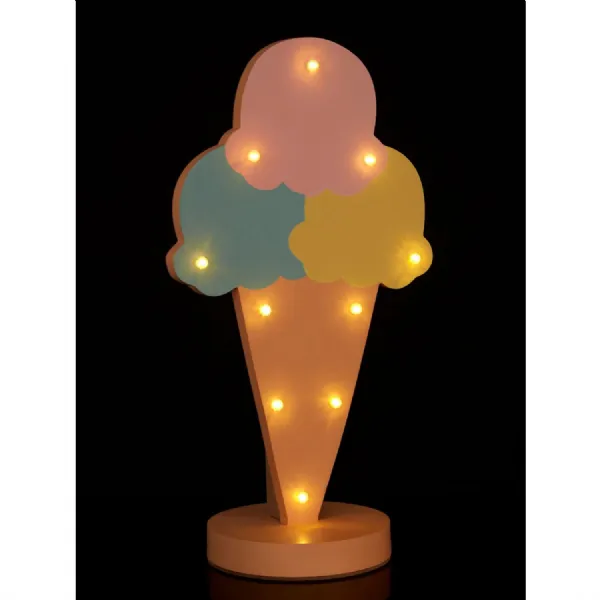 Ice Cream Cone Led Kids Table Lamp