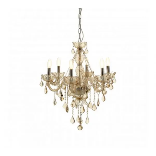 Cognac Crystal Chandelier