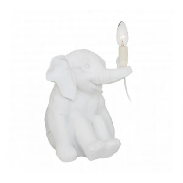 Eclectic White Elephant Lamp
