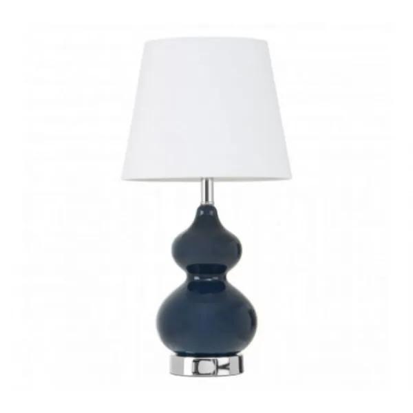 Contemporary Blue Glass Table Lamp
