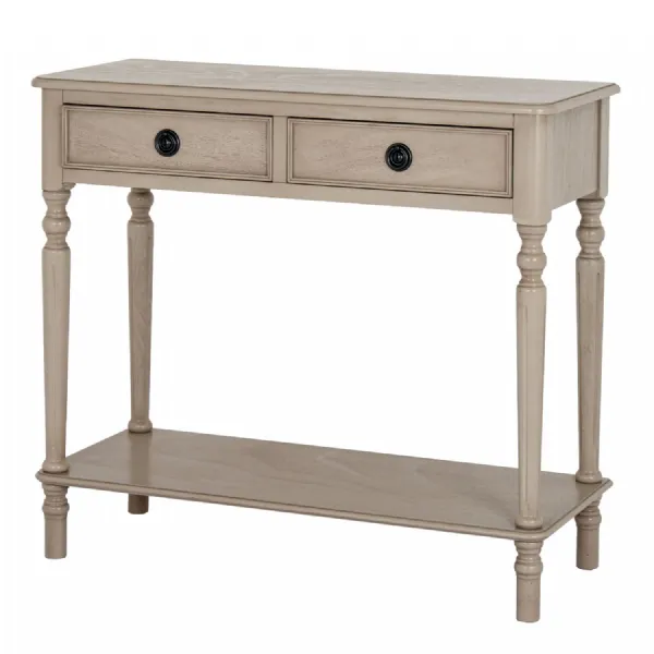The Rowan Collection 2 Drawer Console Table With Shelf