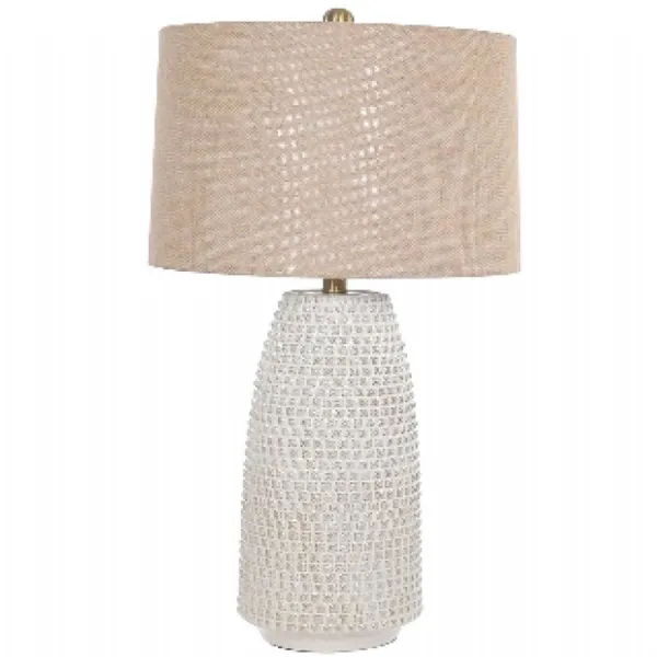 Cove Ceramic Table Lamp With Grey Shade