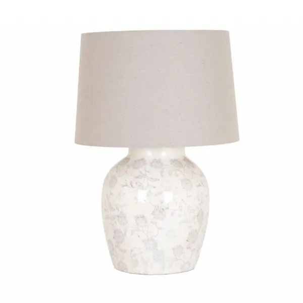Grey Aster Ceramic Pot Lamp