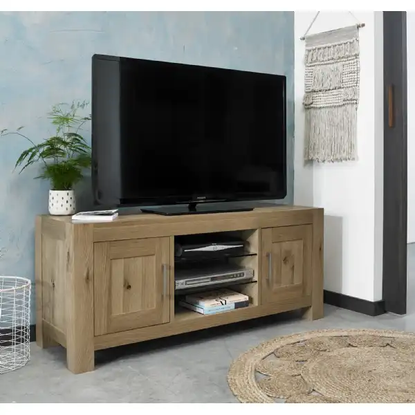Light Oak Open TV Media Unit
