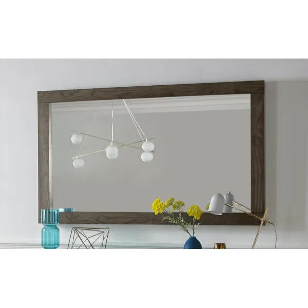 Large Dark Oak Rectangular Wall Mirror