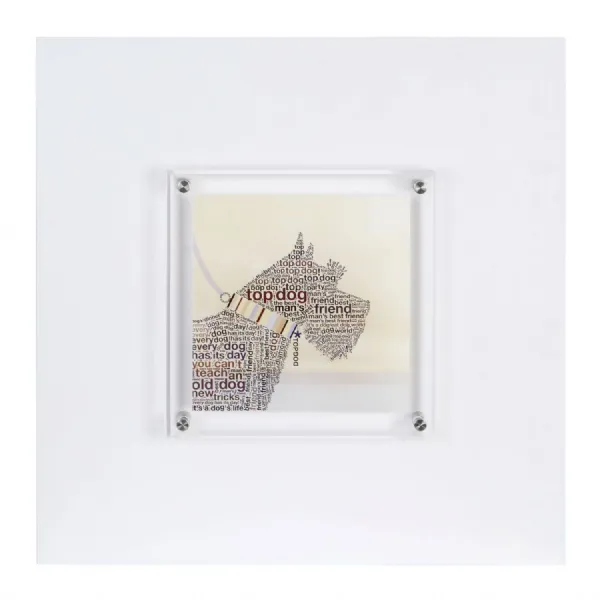 Contemporary Wide Framed Scottie Word Wall Art