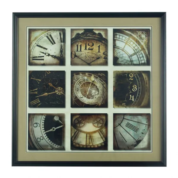 Vintage Framed Clocks Multi Picture Wall Art