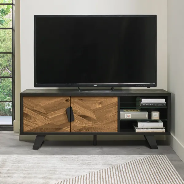 Rustic Oak TV Entertainment Media Unit