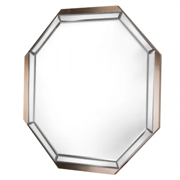 Brass Metal Octagonal Wall Mirror