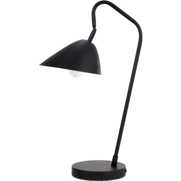 Toulon Matt Black Metal Task Table Lamp