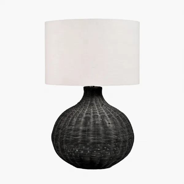 Allona Black Rattan Table Lamp