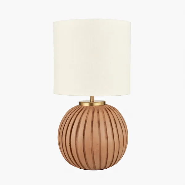 Ezekiel Natural Terracotta Textured Ball Table Lamp