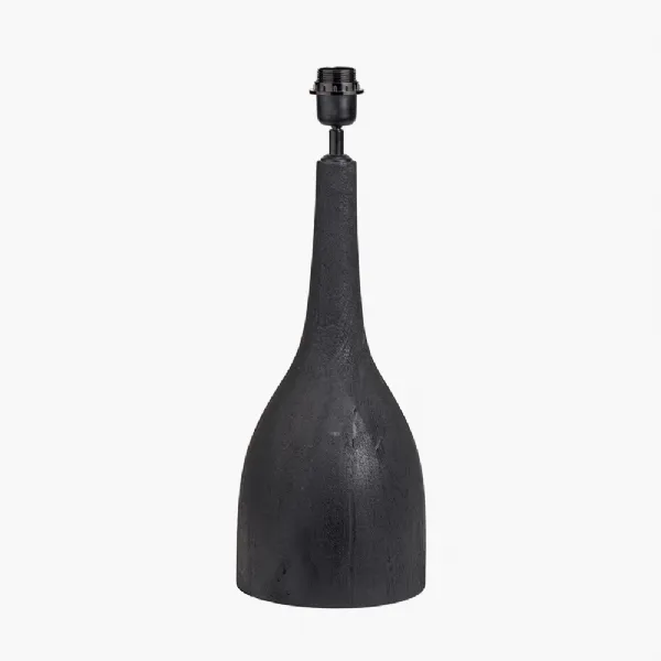 Corella Black Mango Wood Curved Table Lamp Base