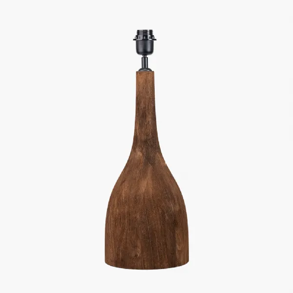 Corella Chocolate Brown Mango Wood Curved Table Lamp Base