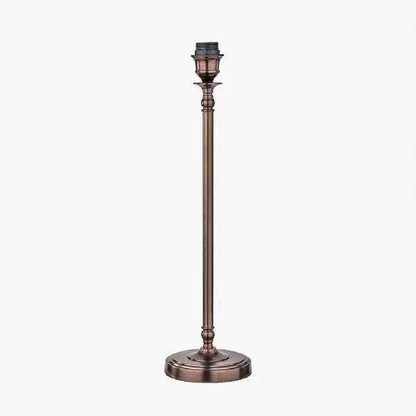 Piero Antique Bronze Metal Candlestick Table Lamp Base