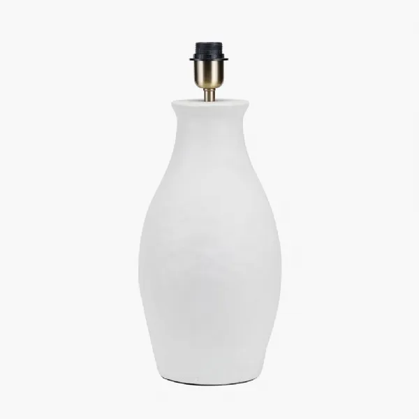 Eirene White Textured Stoneware Table Lamp Base