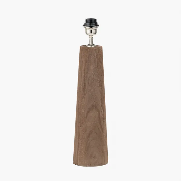 Esha Natural Conical Wood Table Lamp Base
