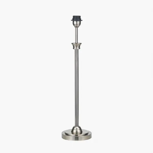 Salvatore Antique Silver Metal Table Lamp Base