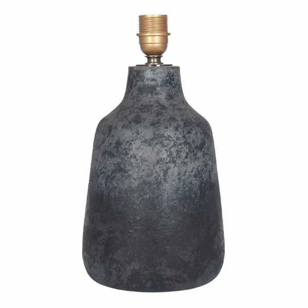 Textured Volcanic Effect Grey Stoneware Table Lamp