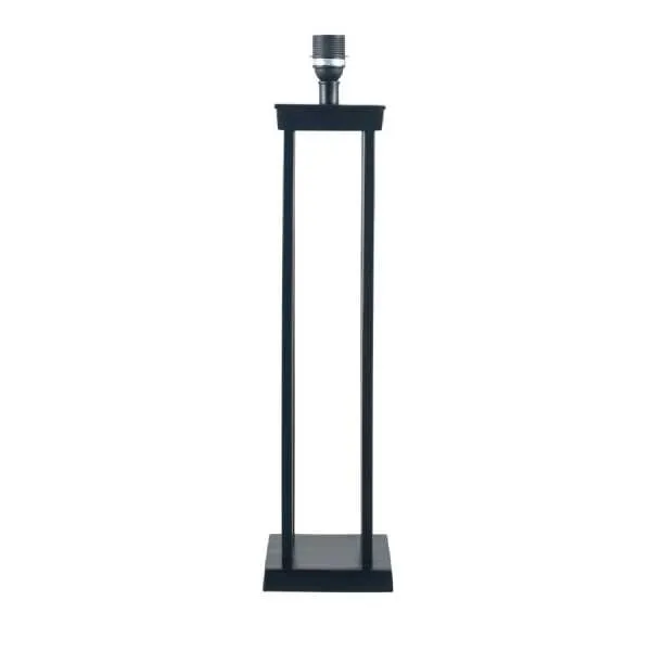 Matt Black Metal Four Post Table Lamp