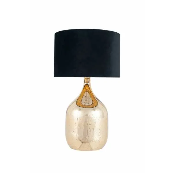 Champagne Gold Glass Dual Light Table lamp
