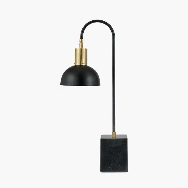 Matt Black Domed Task Table Lamp