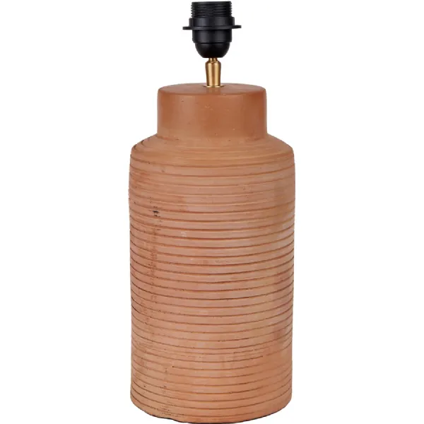 Sierra Natural Tall Ribbed Terracotta Table Lamp