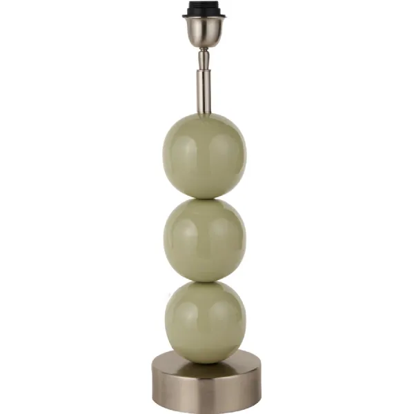 Sofia Sage and Silver Enamel 3 Ball Table Lamp